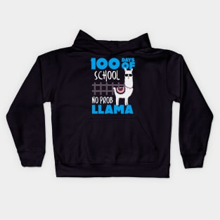 100 Days of School? No Prob Llama Student Teacher Kids Hoodie